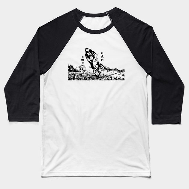 bmx bicycle motocross rad mtb t-shirt Baseball T-Shirt by rickylabellevie